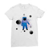 Space Astronot Ladies Fitted T-Shirt