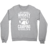 love whiskey and camping! Crewneck Sweatshirt