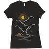 on the top (mountain) Ladies Fitted T-Shirt