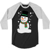 christmas snowman 3/4 Sleeve Shirt