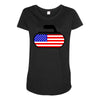 usa curling Maternity Scoop Neck T-shirt