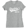 daddy since 2015   mens funny Ladies Fitted T-Shirt