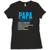 Papa Noun Definition Ladies Fitted T-Shirt