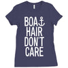 boat hair don't care Ladies Fitted T-Shirt