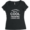 this is what a cool grandma looks like Women's Triblend Scoop T-shirt