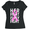 her fight is my fight Women's Triblend Scoop T-shirt