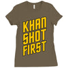 who shot first Ladies Fitted T-Shirt