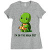 ninja diet (green) Ladies Fitted T-Shirt