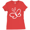 butterfly sticker vinyl Ladies Fitted T-Shirt