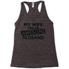 awesome husband Racerback Tank