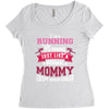 running mommy white Women's Triblend Scoop T-shirt