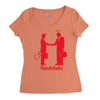 handshake Women's Triblend Scoop T-shirt
