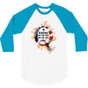 American Flag Q Fire 3/4 Sleeve Shirt