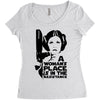 a woman's place is in the resistance Women's Triblend Scoop T-shirt