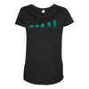 evolution of turtles Maternity Scoop Neck T-shirt