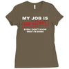my job is top secret Ladies Fitted T-Shirt