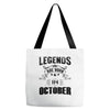 Legends Are Born In October Tote Bags