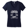 Awesome Aunt Looks Like Women's V-Neck T-Shirt