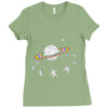 saturn go round Ladies Fitted T-Shirt