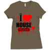 i love house music t shirt men logo3 new t shirt clothing design men Ladies Fitted T-Shirt