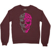 two coloured patterned skull   mens funny Crewneck Sweatshirt