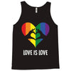 Love Is Love LGBT Rainbow Heart Tank Top