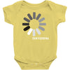 buffering  funny retro loading computer console fashion party Baby Bodysuit