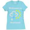 scottish weather Ladies Fitted T-Shirt