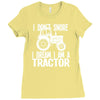 i don`t snore i dream i`m a tractor Ladies Fitted T-Shirt