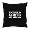 Donald Glover Gambino Throw Pillow