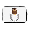 pocket owl Laptop sleeve