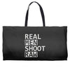 real men shoot raw Weekender Totes
