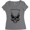 stupid skull Women's Triblend Scoop T-shirt