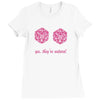 all natural 20 breasts dice Ladies Fitted T-Shirt