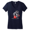 mma bulldog final Women's V-Neck T-Shirt