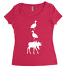 duck duck moose funny Women's Triblend Scoop T-shirt