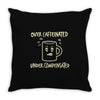 over caffeinated (3) Throw Pillow