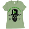 happy saint patrick day skull Ladies Fitted T-Shirt