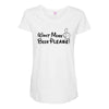 Want More Beer Please Black Maternity Scoop Neck T-shirt