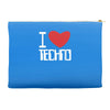 i love techno Accessory Pouches