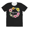 Floral Baby Name All Over Women's T-shirt