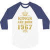 kings are born in 1967 3/4 Sleeve Shirt