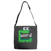 word muncher Adjustable Strap Totes