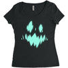 halloween face Women's Triblend Scoop T-shirt