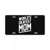 world's okayest mom funny License Plate