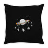 saturn go round Throw Pillow