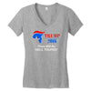 trump 2016 there will be hell toupee Women's V-Neck T-Shirt