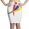 red blu yellow Pencil Skirts