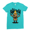 stay squirrely Ladies Fitted T-Shirt