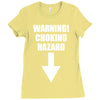 warning choking hazard printed Ladies Fitted T-Shirt